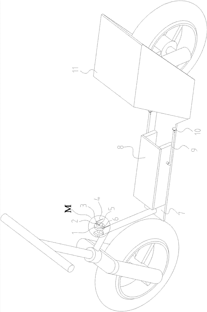 Support device capable of self-locking for non-manpower vehicle