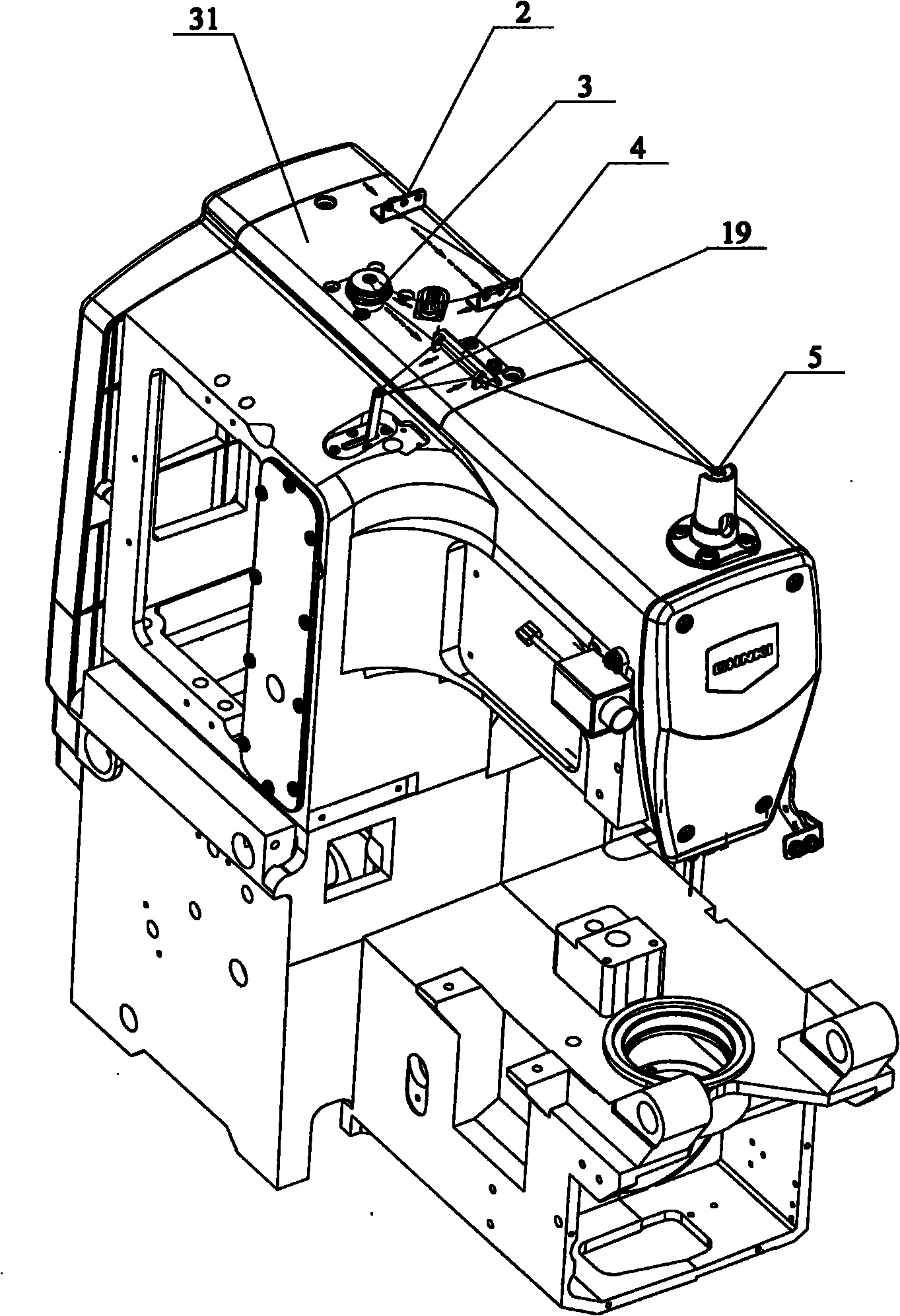 Sewing machine and omni-sealed thread-taking-up mechanism thereof