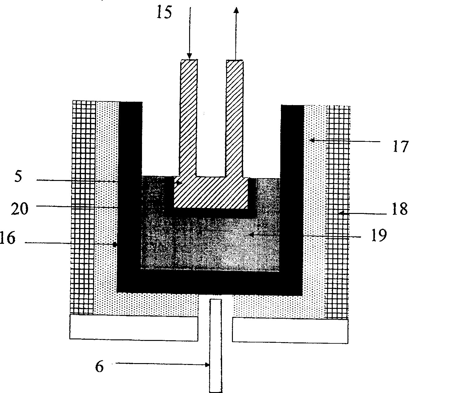 Internal slag heat current inspector and inspection method for continuously-casting crystallizer