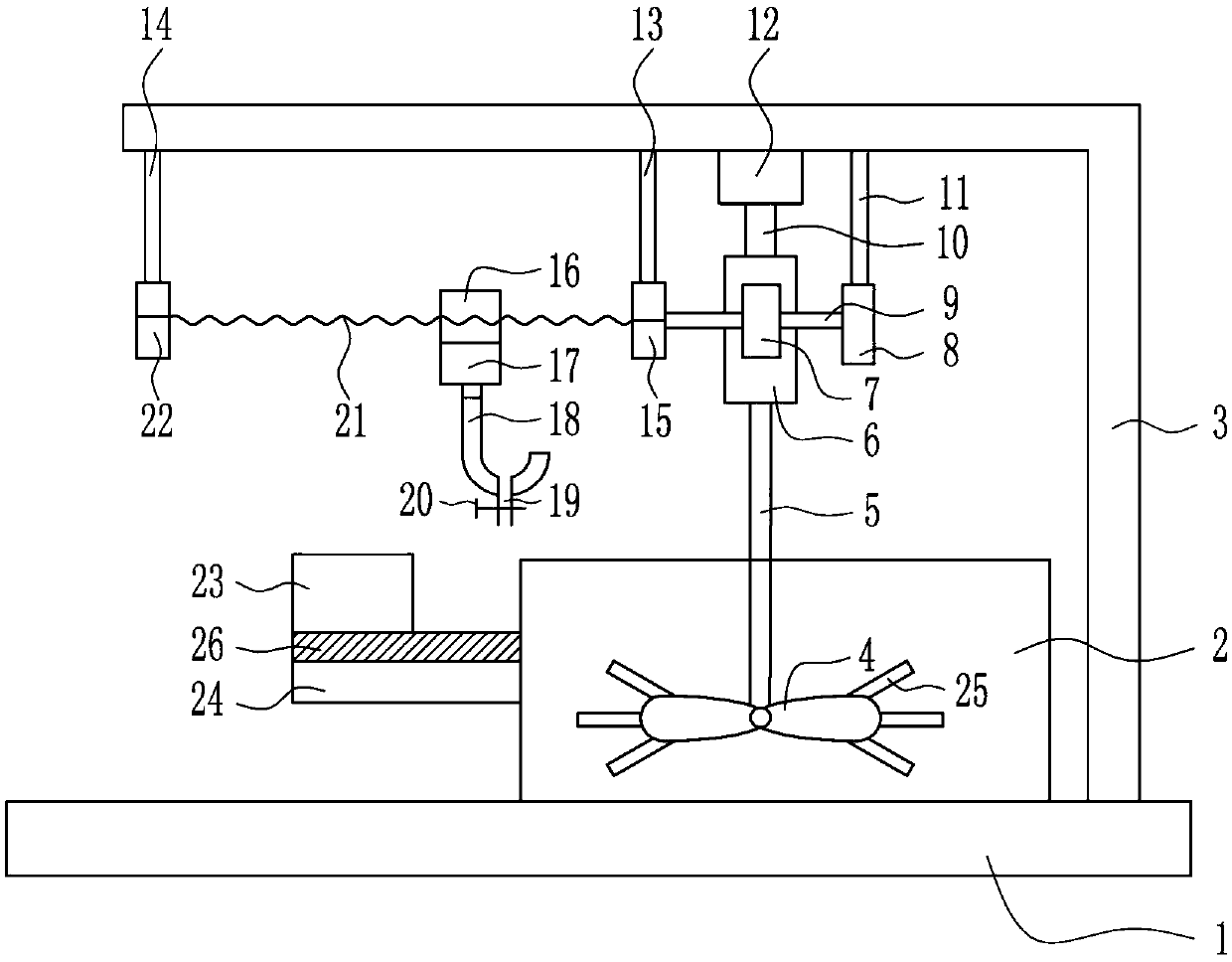 An automatic sampling device for chemical testing