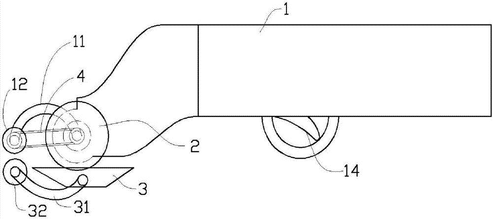 Electric scissors head structure