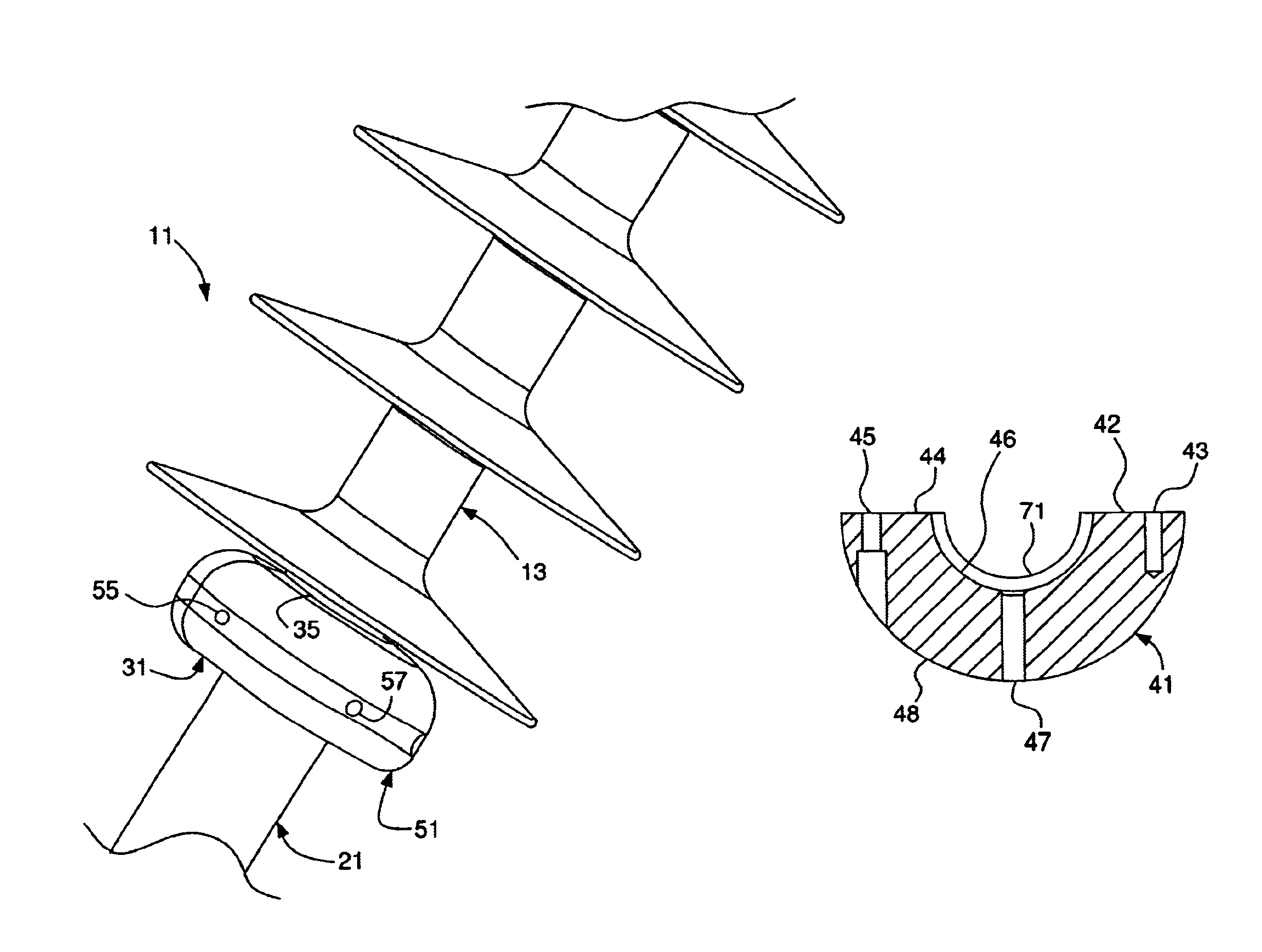 Insulator sealing and shielding collar assembly