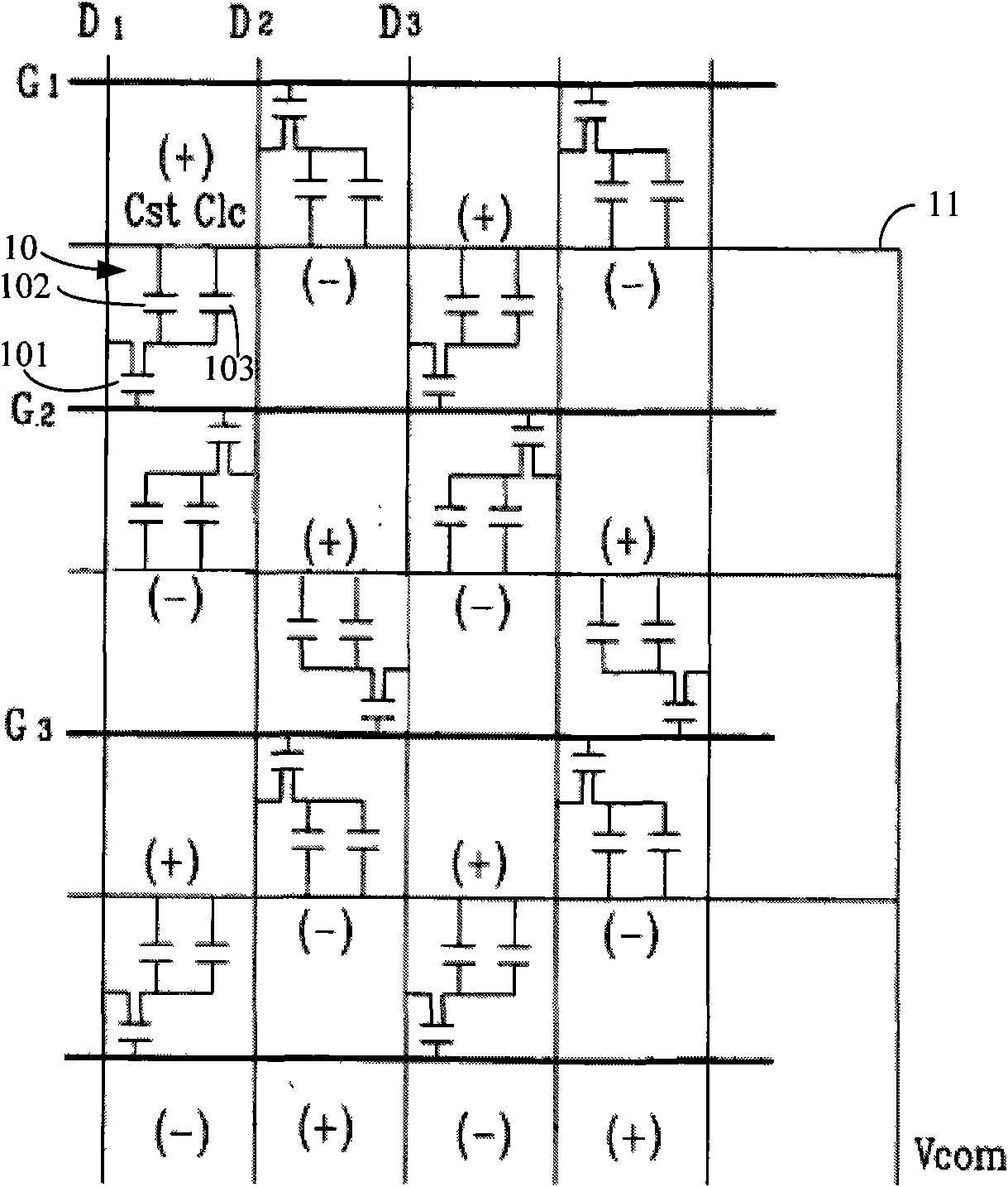Liquid crystal panel and display device containing same