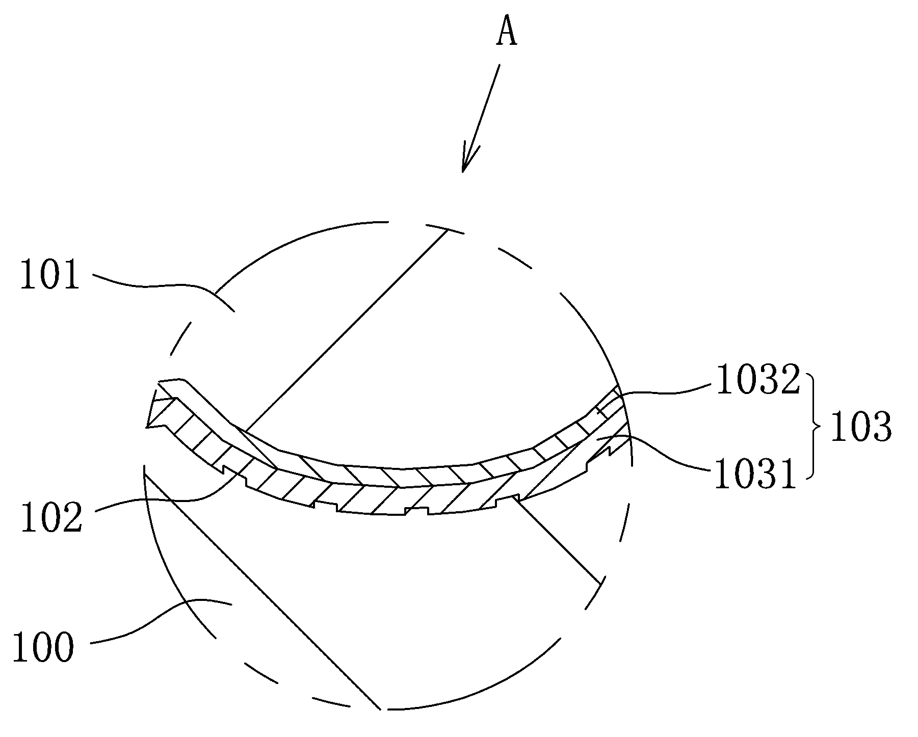 Female mold anti-sticking structure