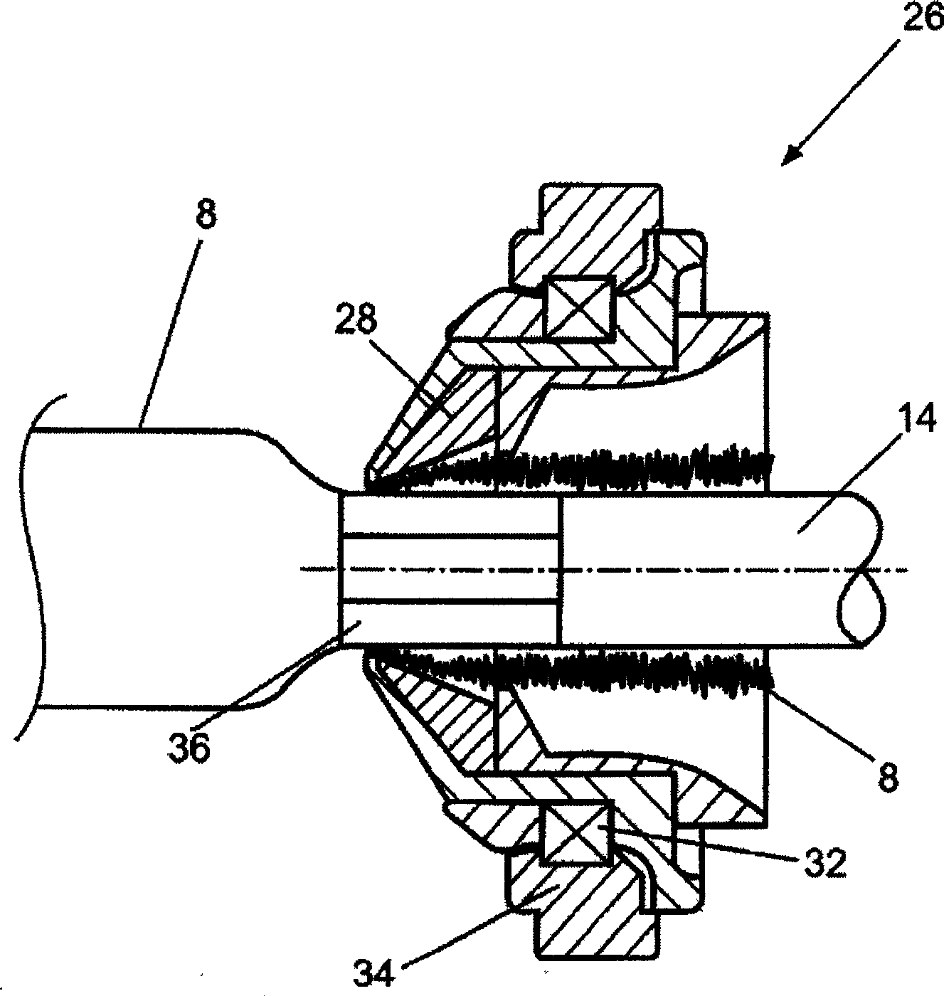 Filling apparatus, machine and method for filling of casings, particularly sausage casings