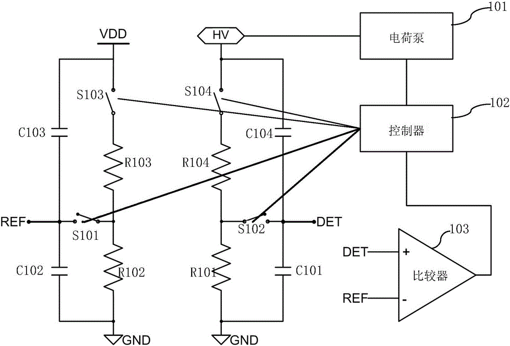 Stabilizing circuit of charge pump output voltage