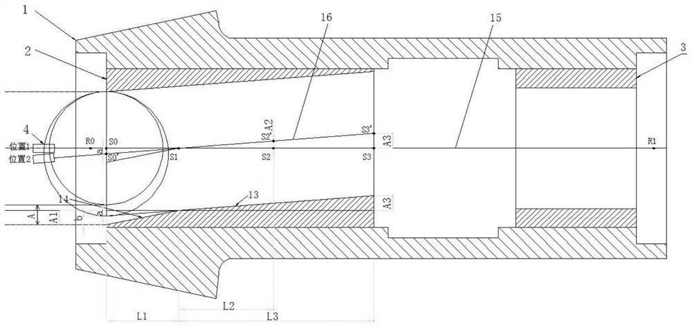 A method for measuring the double slope of the rear bearing of the stern tube