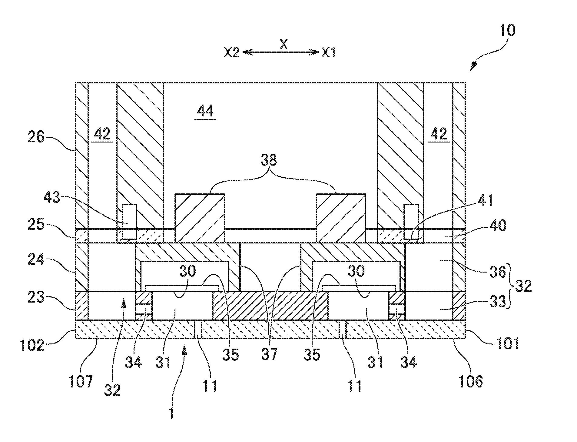 Liquid droplet discharge device and method of manufacturing liquid droplet discharge device