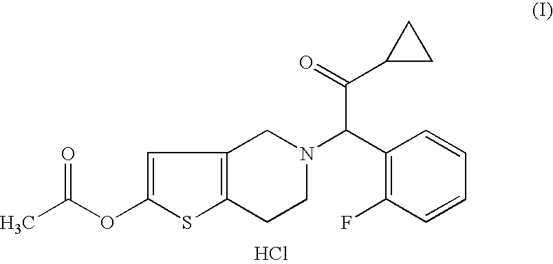 Formulation of a Thienopyridine Platelet Aggregation Inhibitor