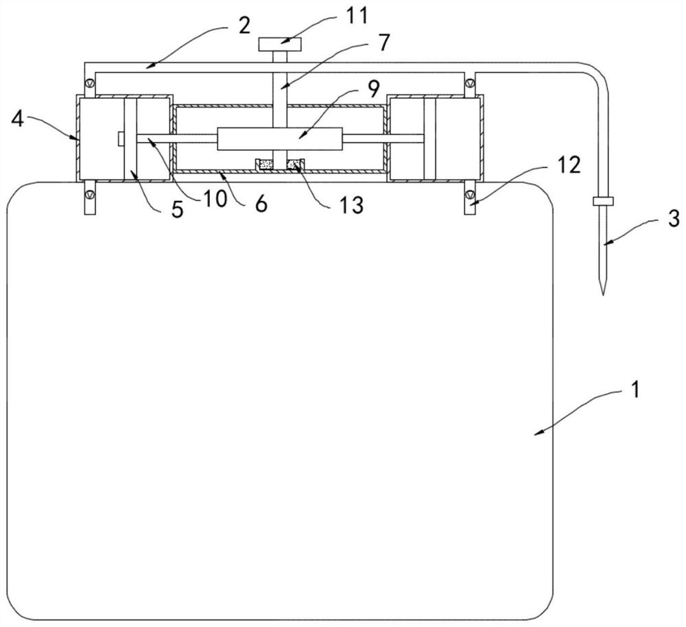 Constant-pressure anti-coagulation animal blood sampling bag