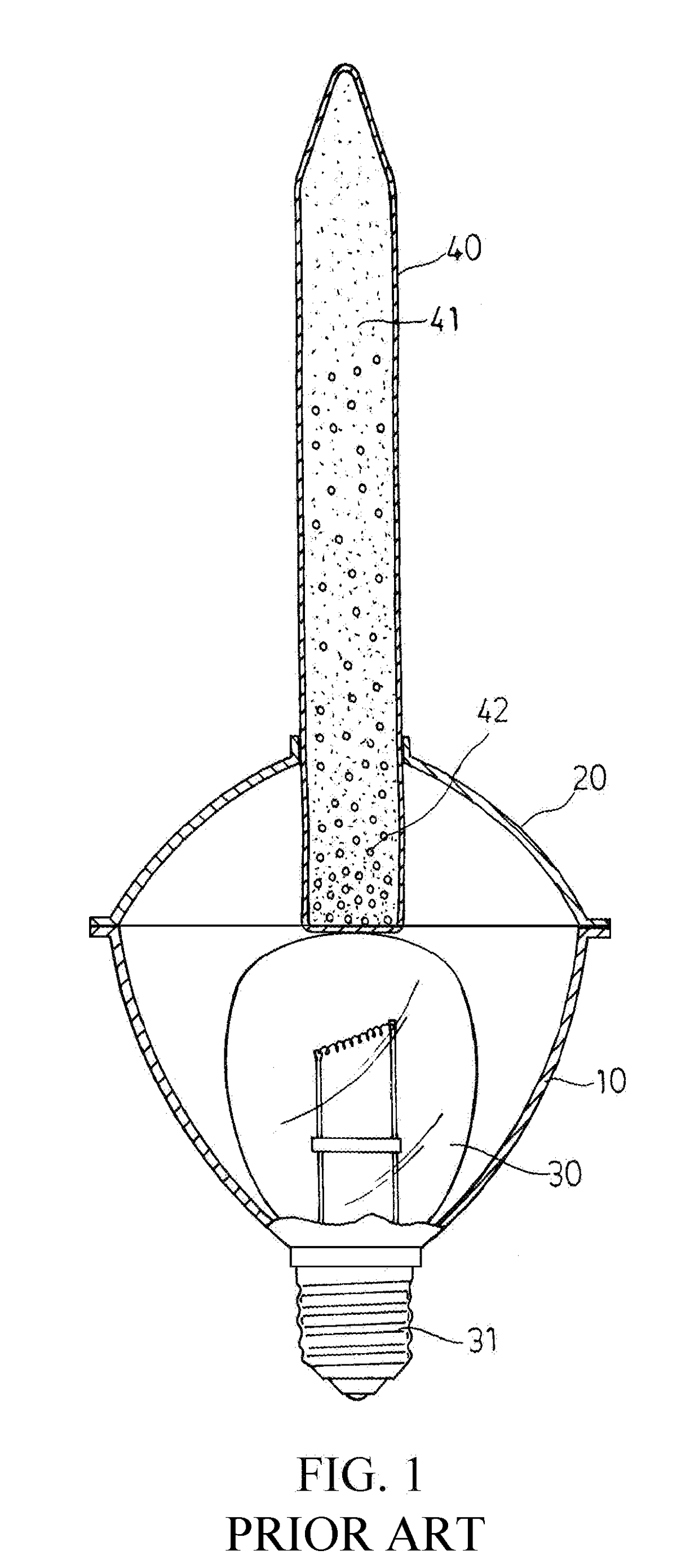 Bubble lamp structure for qusai air bubble flow