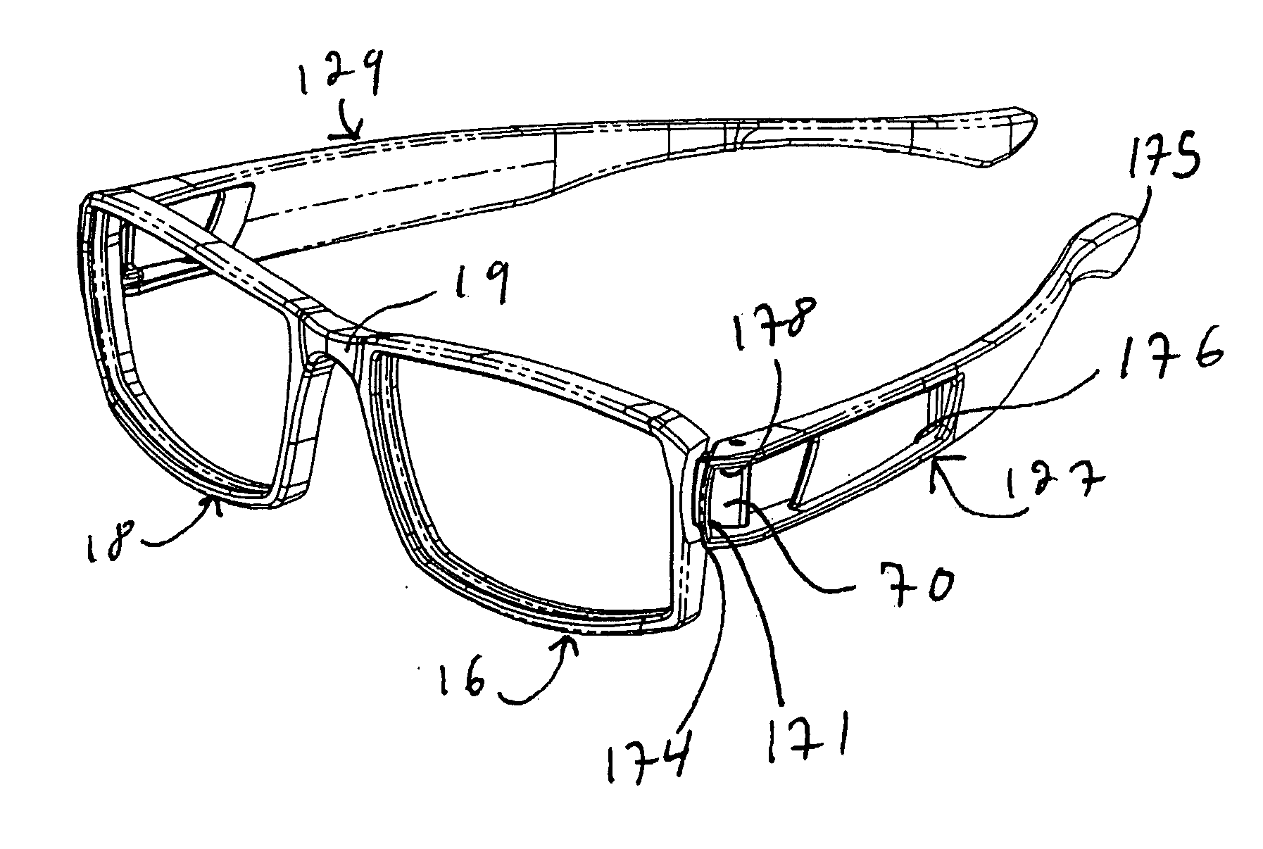 Eyeglasses with interchangeable inserts