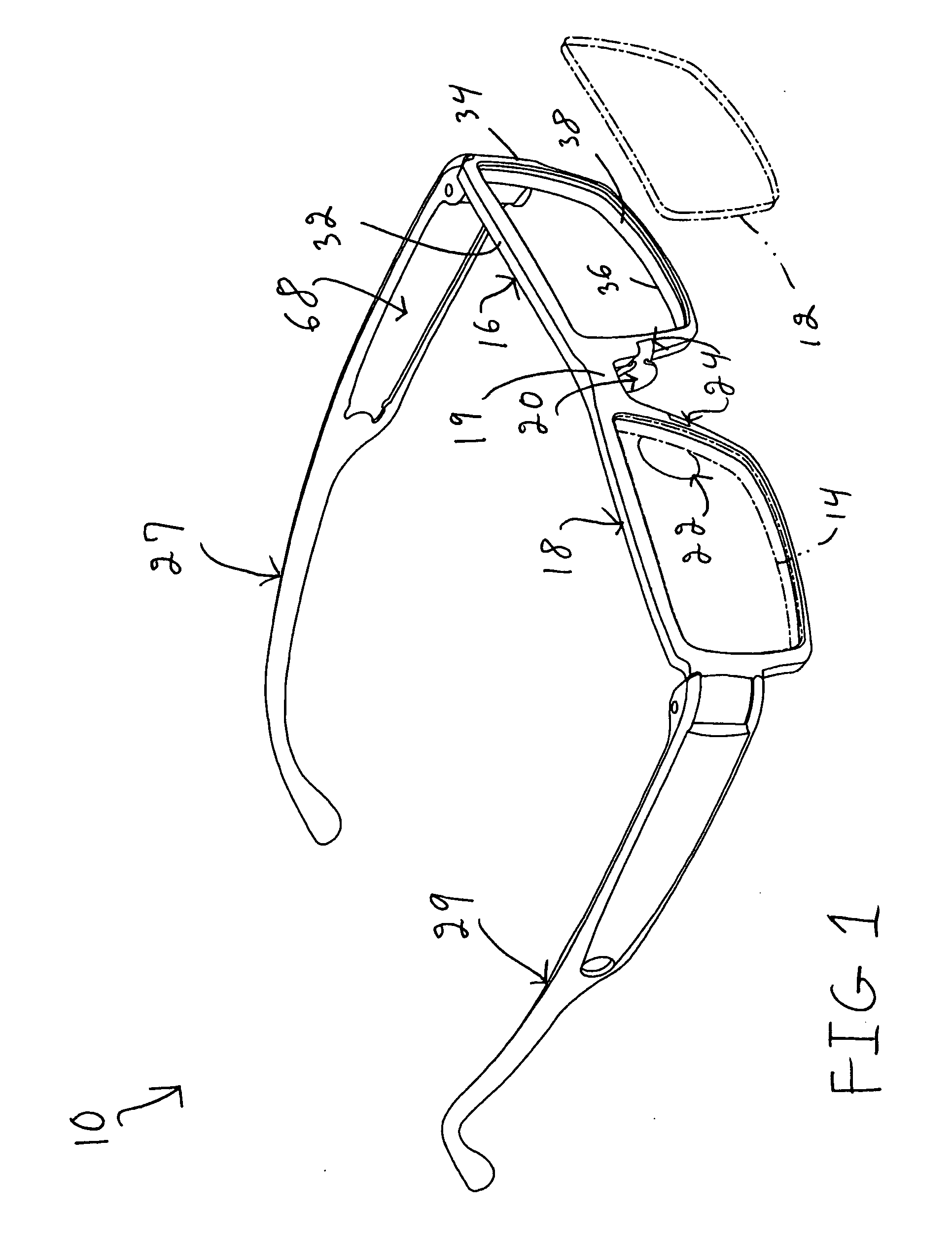 Eyeglasses with interchangeable inserts