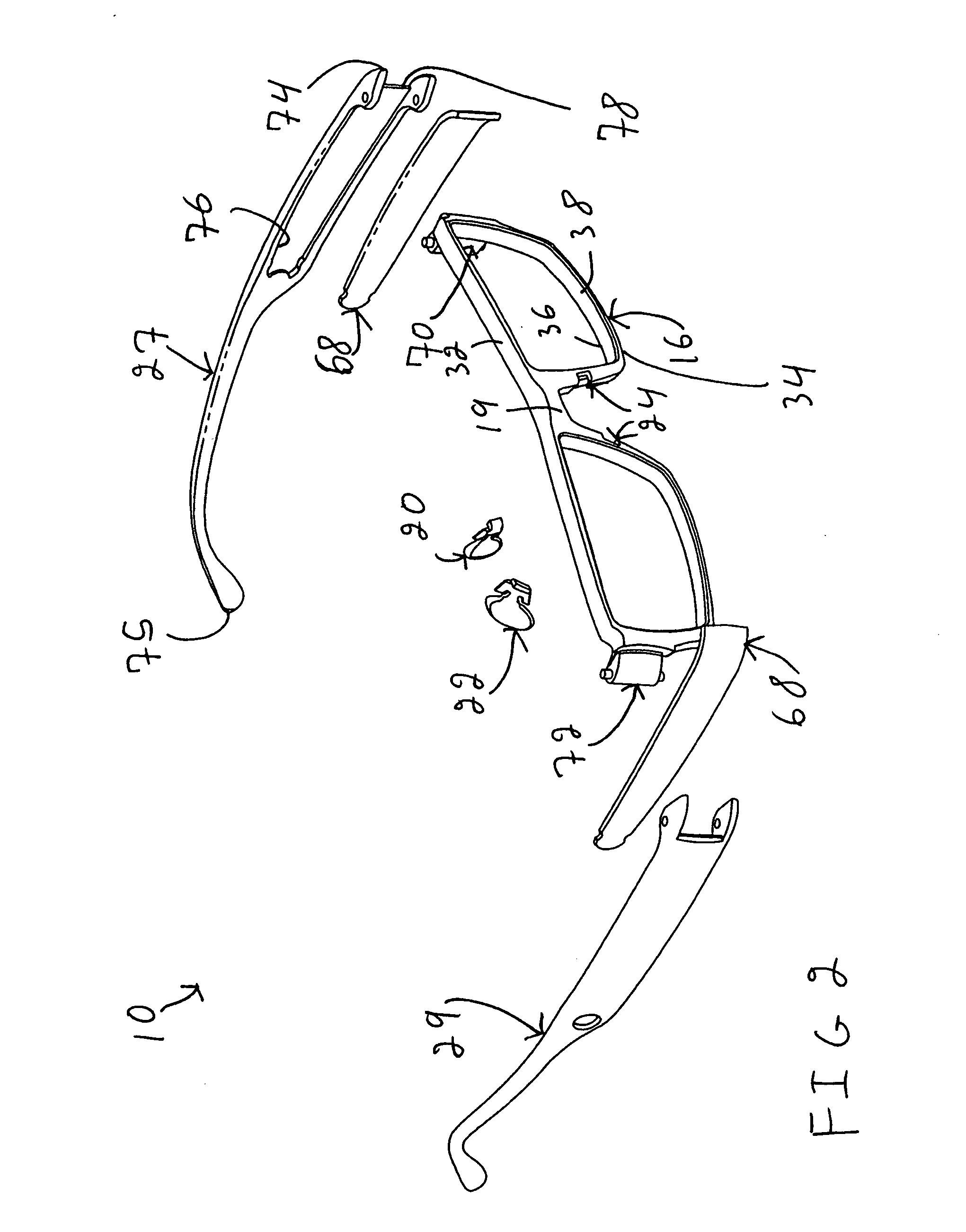 Eyeglasses with interchangeable inserts