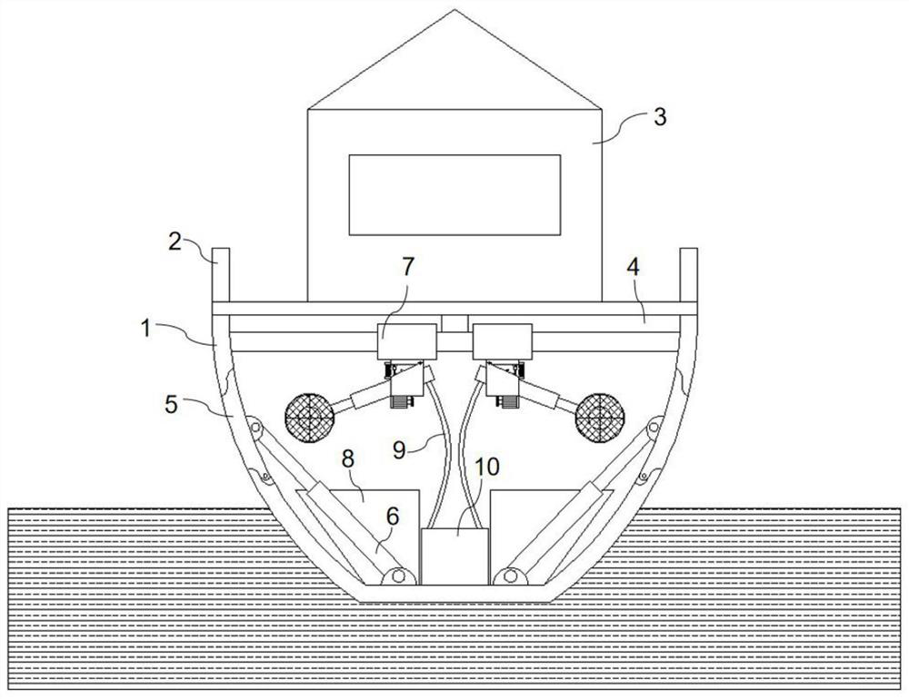 Garbage salvage device and use method for marine environment protection