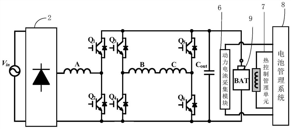 Integrated charging system considering charging voltage ripple suppression and temperature control method