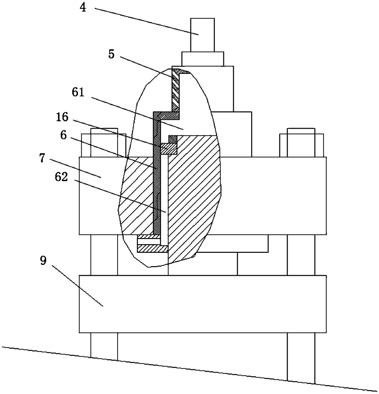 A hydraulic accumulator press