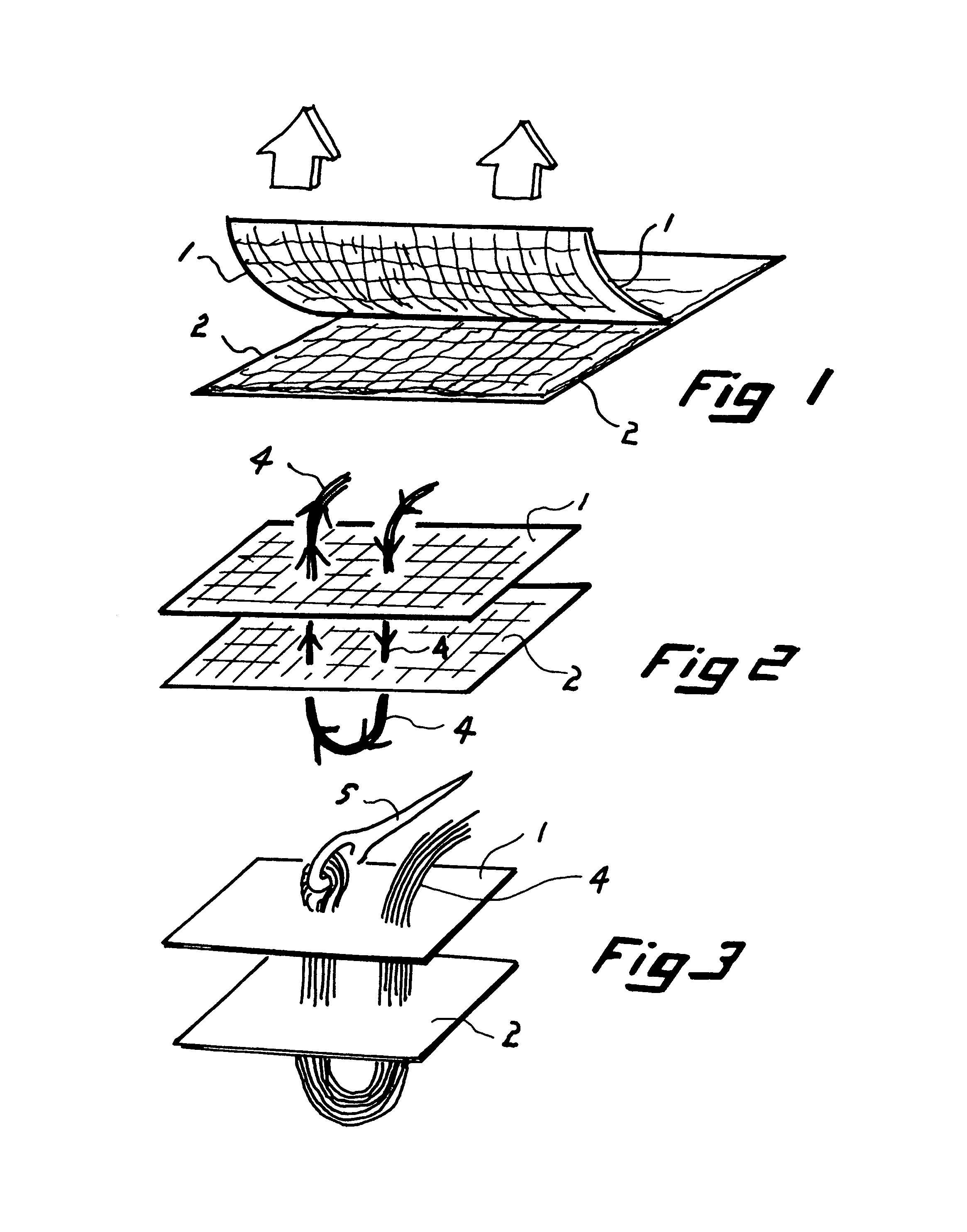 Inter/pre-cured layer/pre-cured embroidered composite laminate and method of producing same