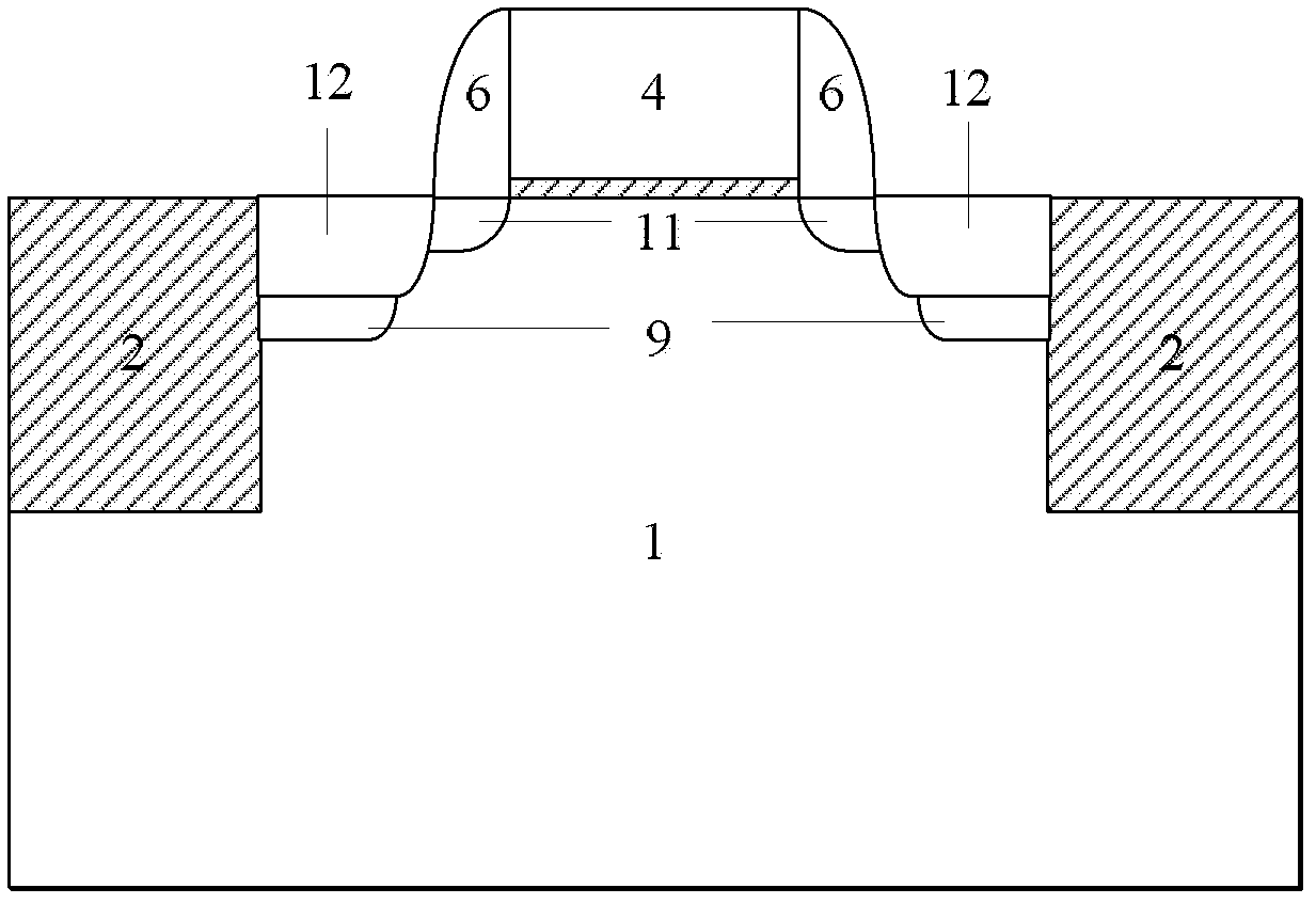 CMOS (complementary metal oxide semiconductor) device capable of reducing charge collection generated by radiation and preparation method thereof