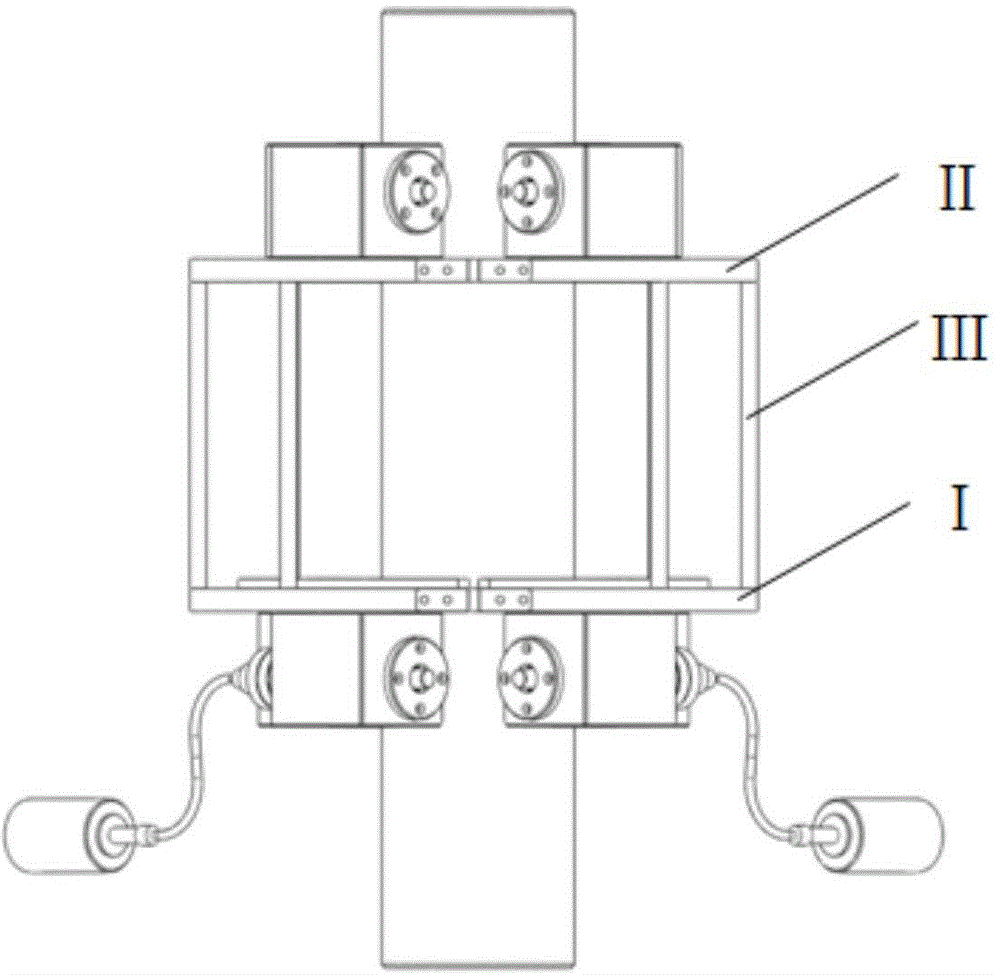 Long and thin component flaw detection scanning crawl device based on flexible shaft drive