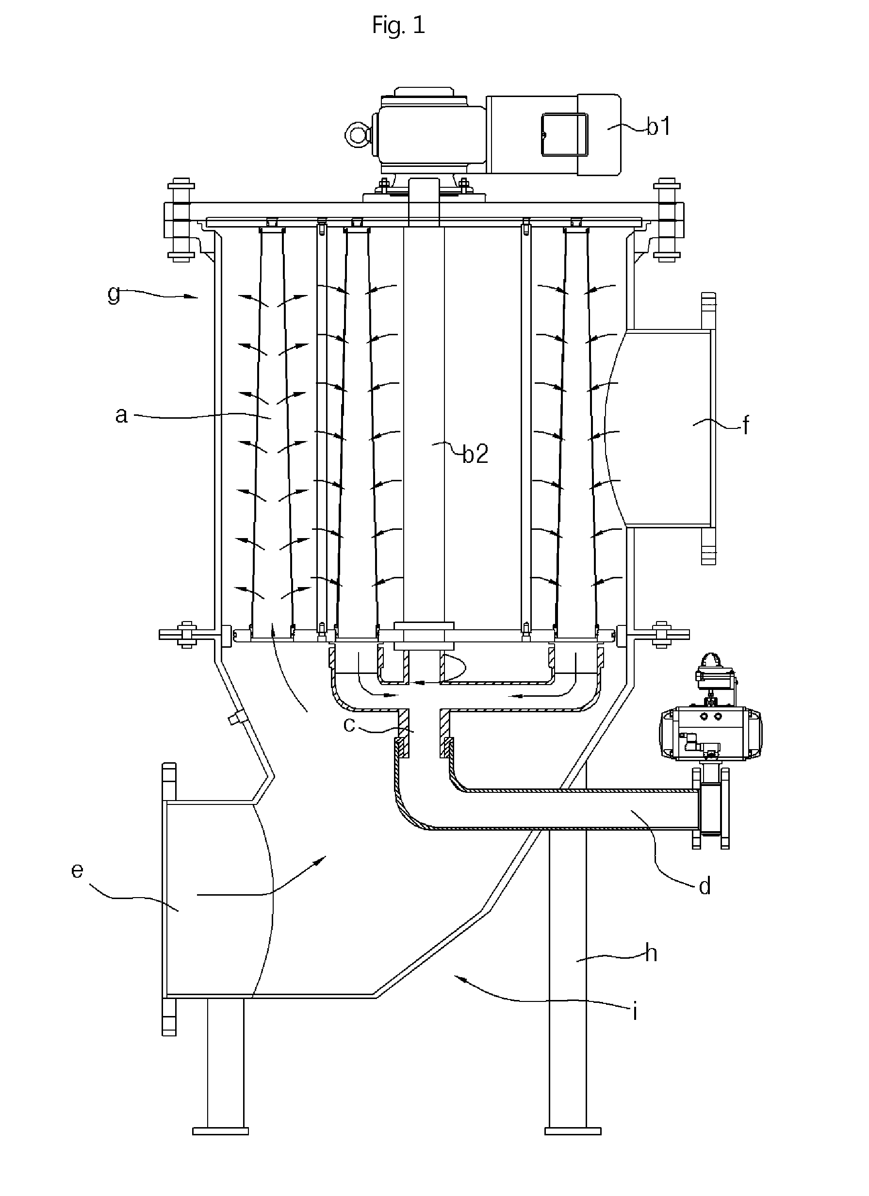 High-efficiency candle-type device for filtering ballast water having high-density filter structure