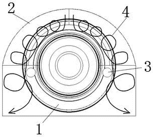 Guide ring structure of low-pressure exhaust cylinder of steam turbine