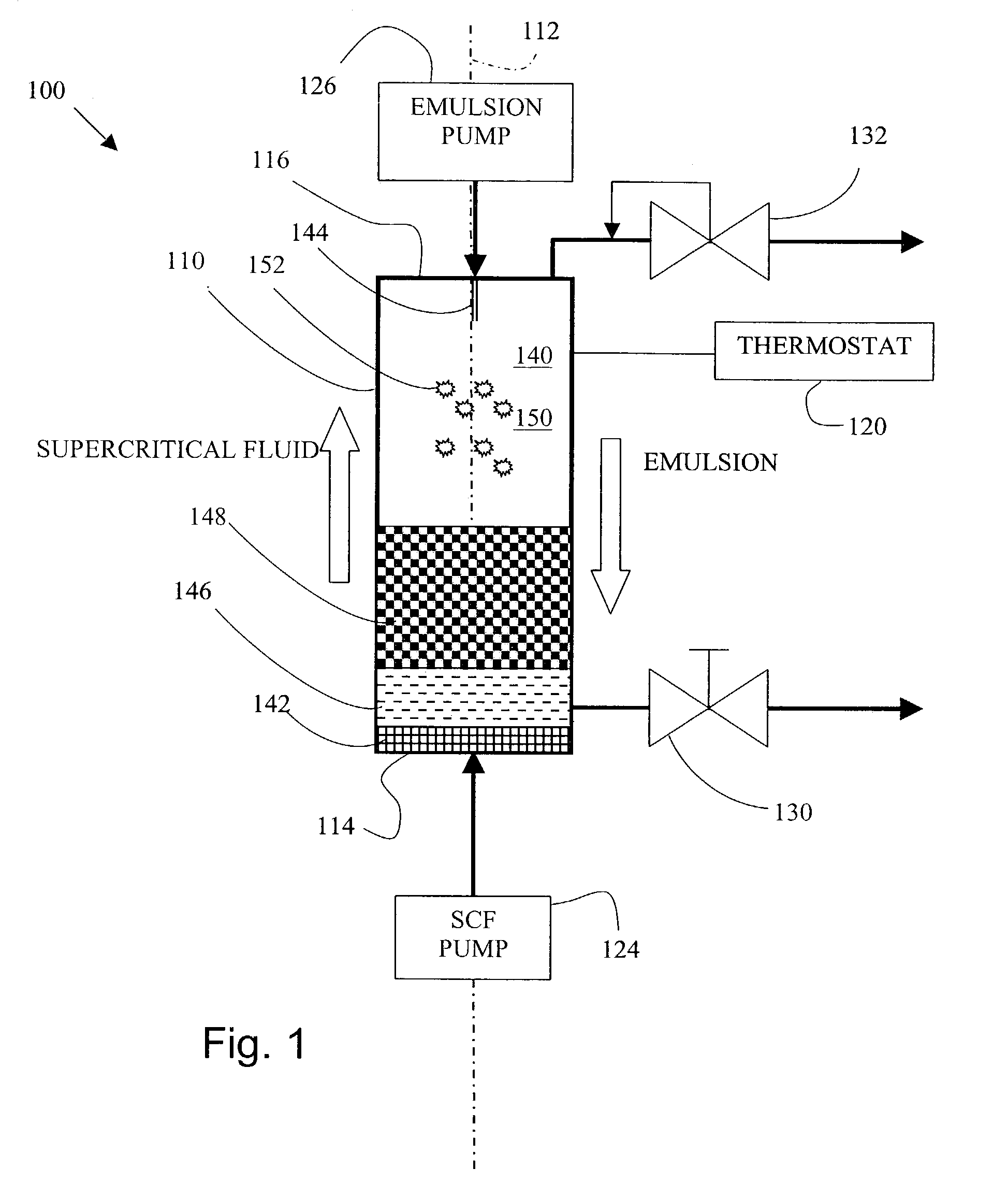 Method and apparatus for continuous particle production using supercritical fluid