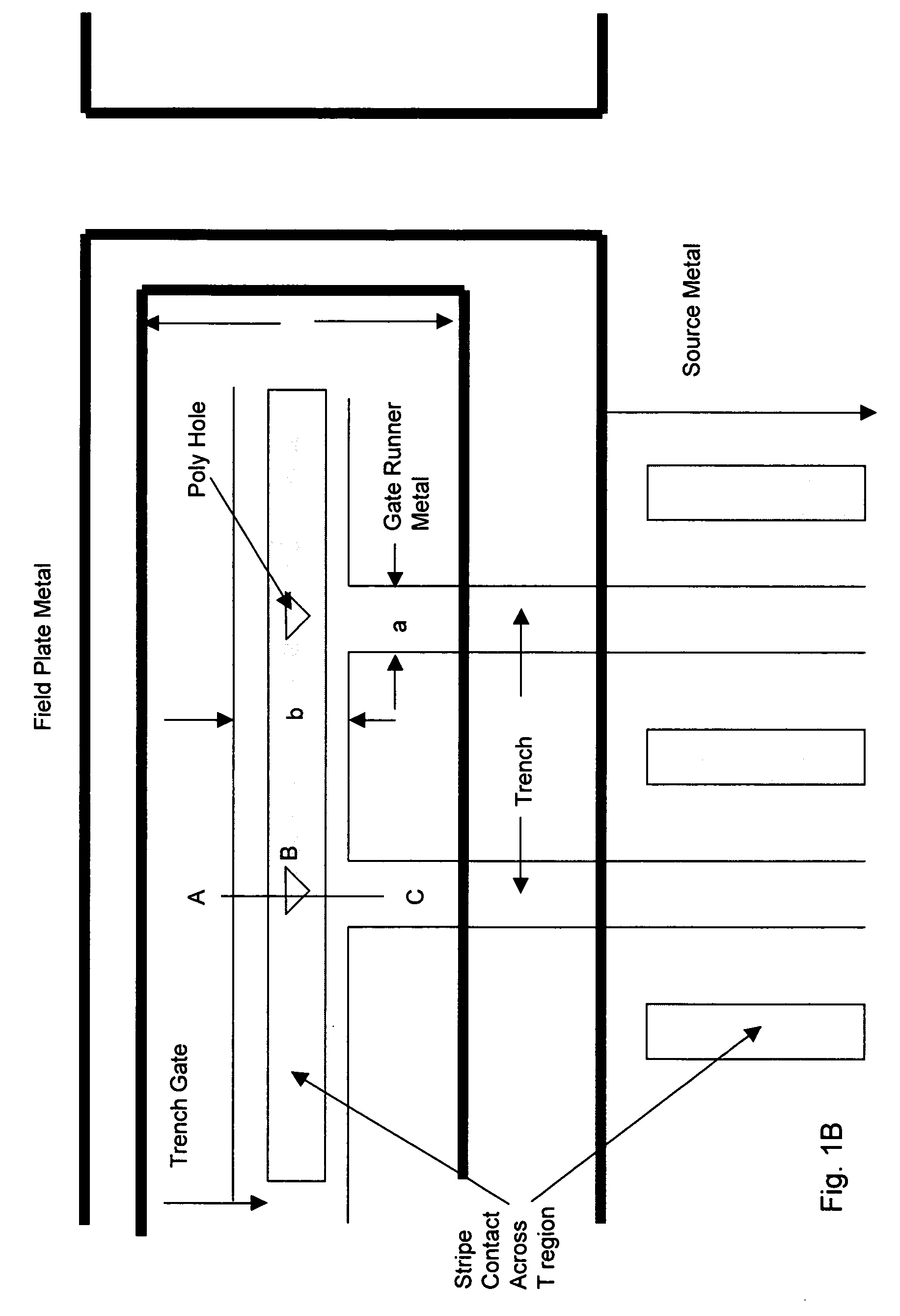 Trenched MOSFET device with contact trenches filled with tungsten plugs