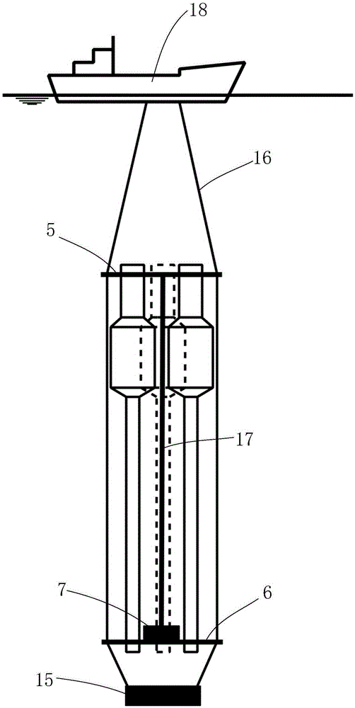 In-situ test device and method for settling and precipitating process of aquatic particles