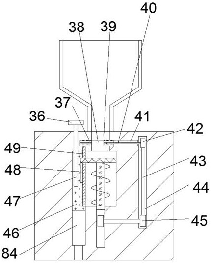 Concrete stirring device with adjustable mixing proportion