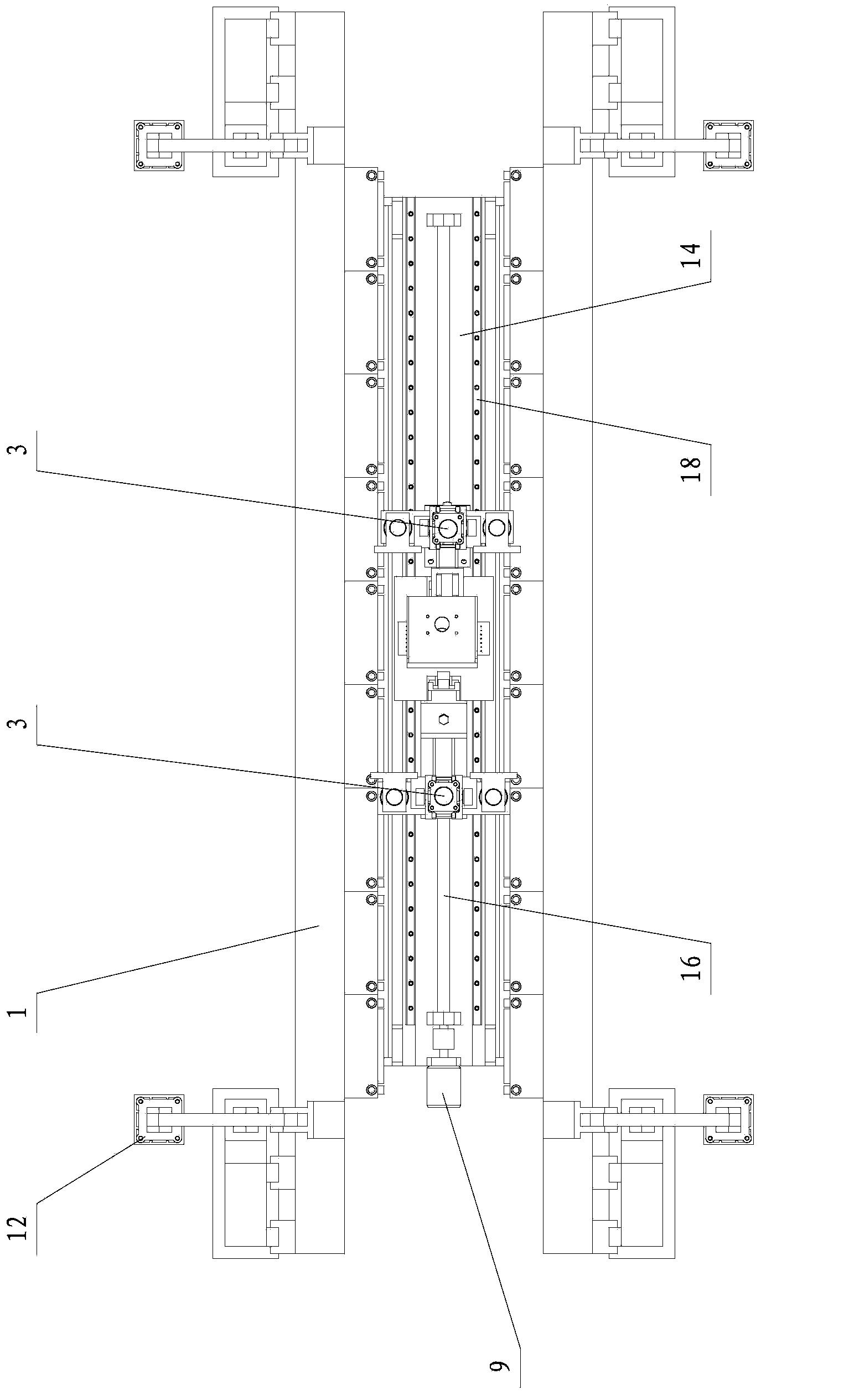 Laser stitch welding combined compressing device