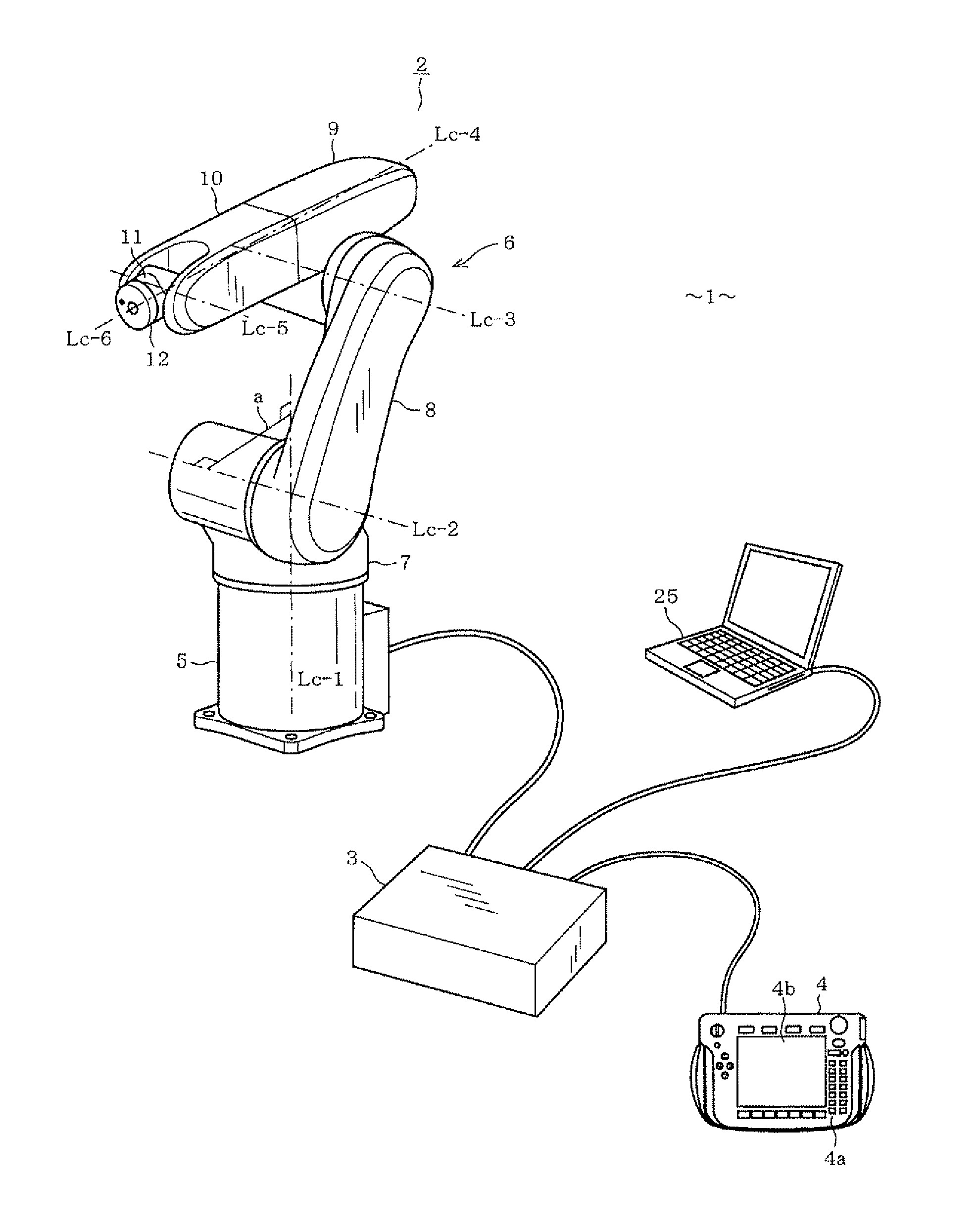 Method of detecting an inter-axis offset of 6-axis robot