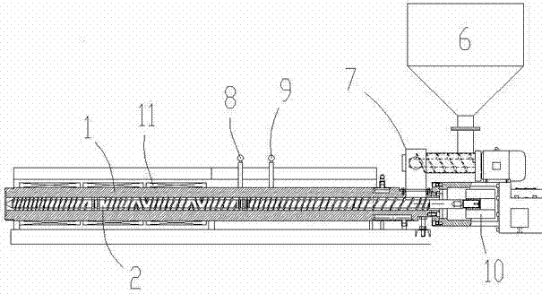 Double-screw extruder for physical foaming of carbon dioxide EPE