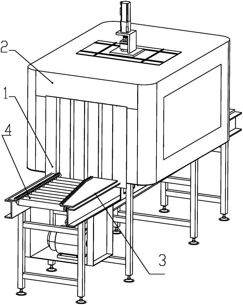 Basket type X-ray machine for measuring cutting height of waste lead-acid storage battery