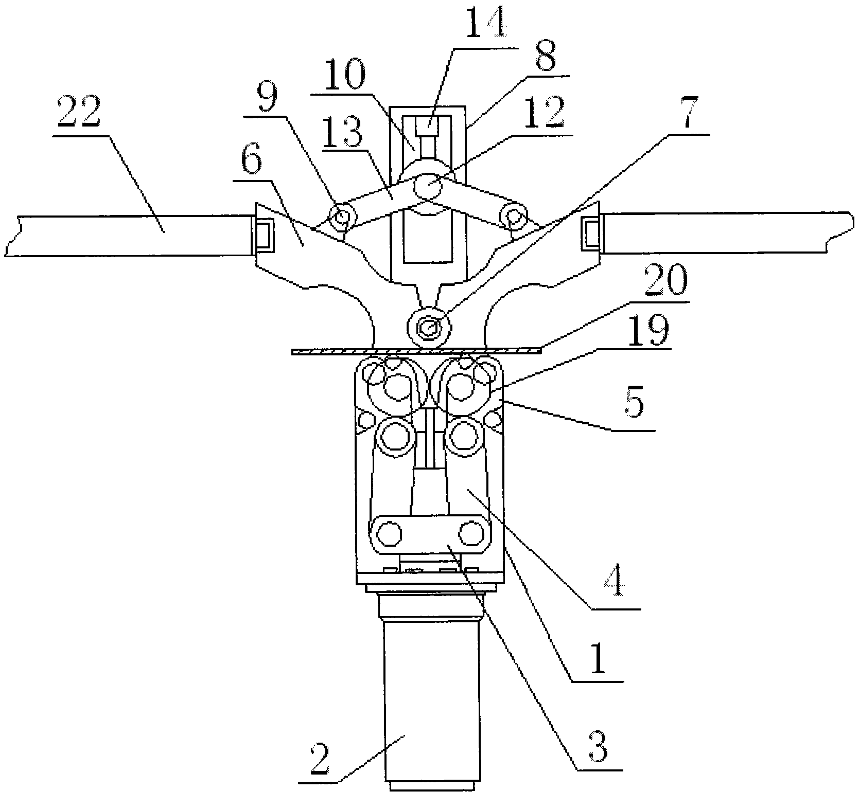 Connecting rod type bending device used for reinforcement forming machine to bend reinforcement