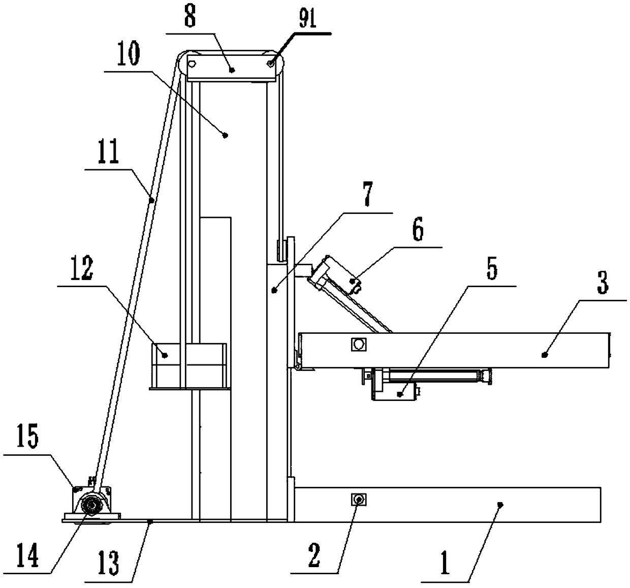 Convenient and labor-saving stereoscopic garage for bicycle parking