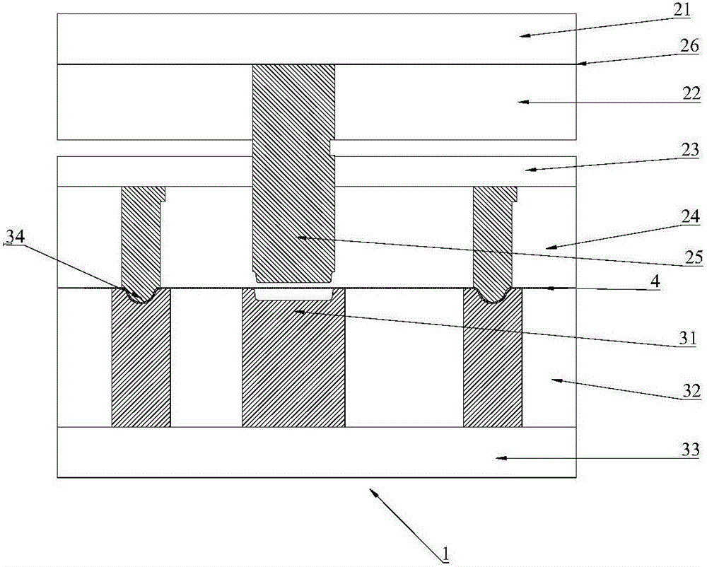 Drawing method and drawing mould for U-shaped drawn component