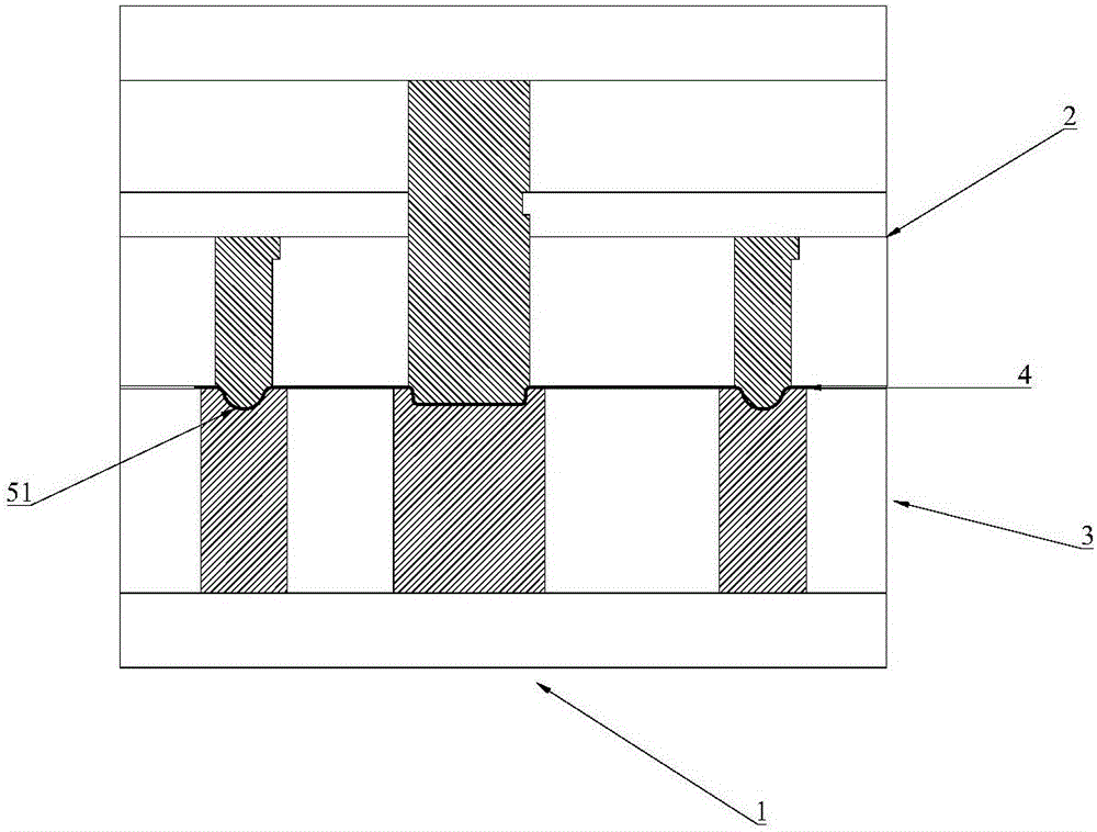 Drawing method and drawing mould for U-shaped drawn component