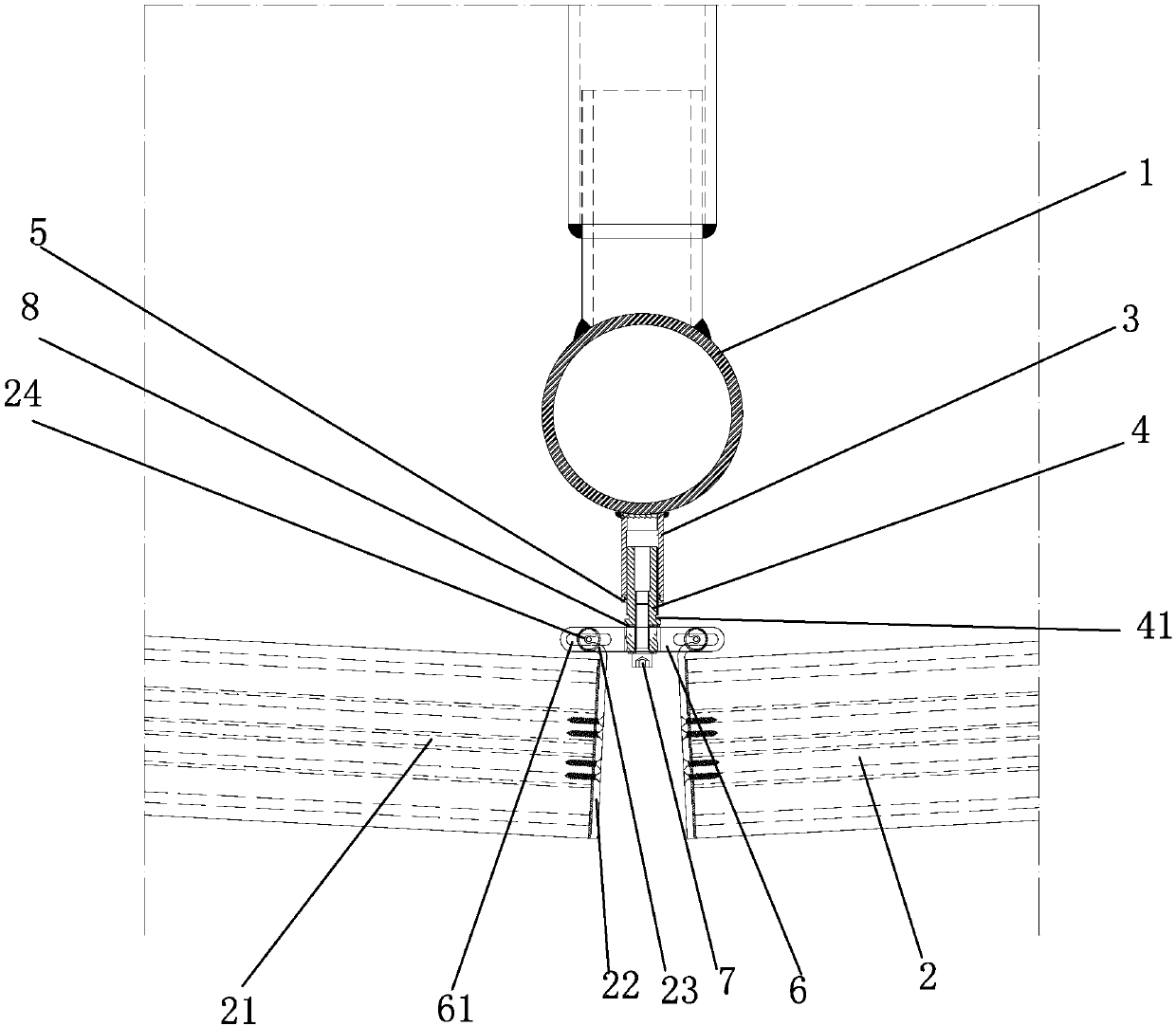 Angle-changeable ceramic rod curtain wall connecting system and installing method thereof