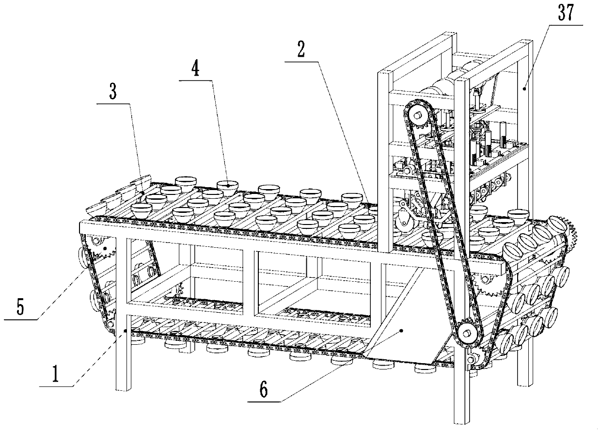 An imitation form garlic root cutting machine and its root cutting method