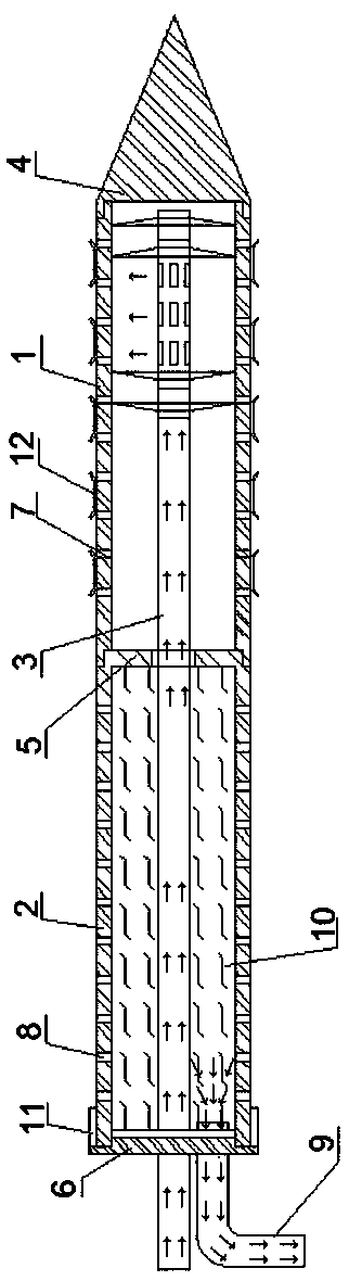 Permeation grouting integrated rod suitable for shield tunnel, and construction method