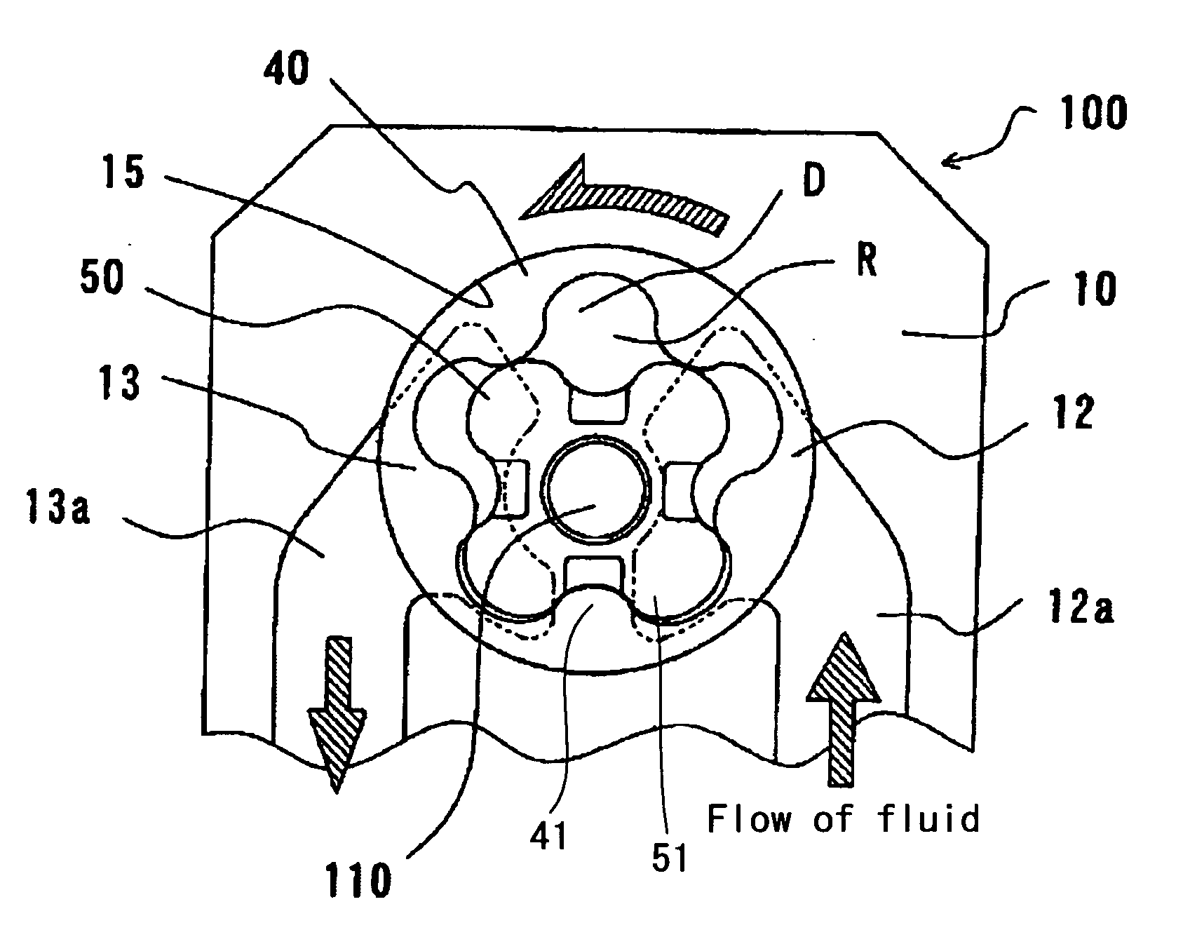 Rotor structure of inscribed gear pump