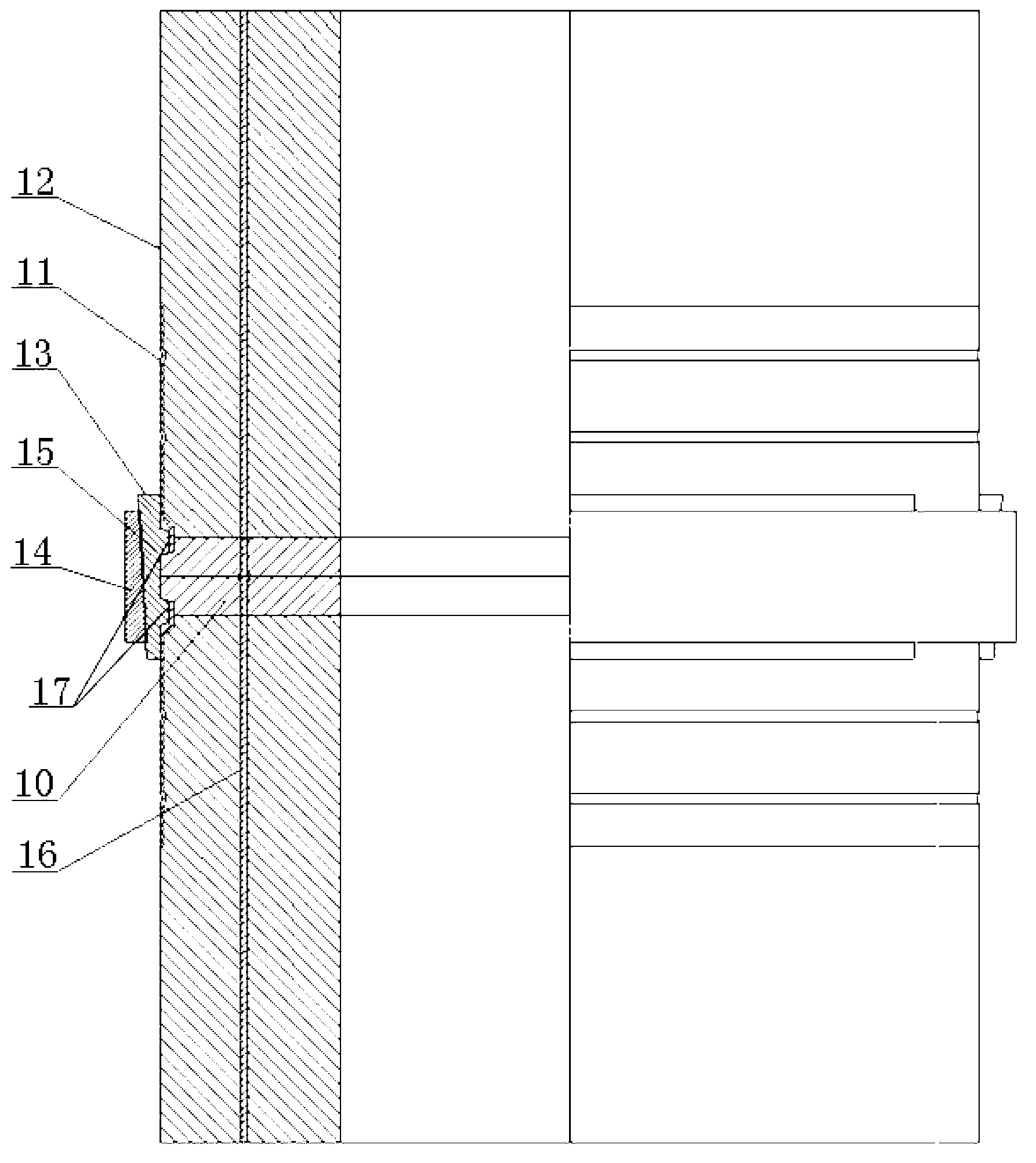 Connection structure of prestressed reinforced concrete hollow square pile