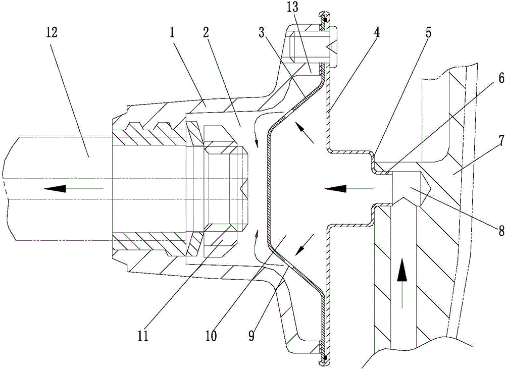 Centrifugal fine filter forcing impurities to separate and engine thereof