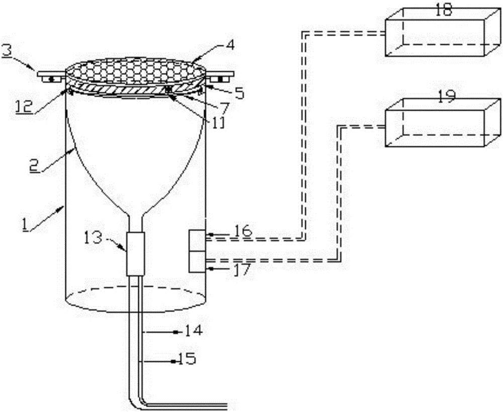 Device for detecting thickness of ice and snow on road