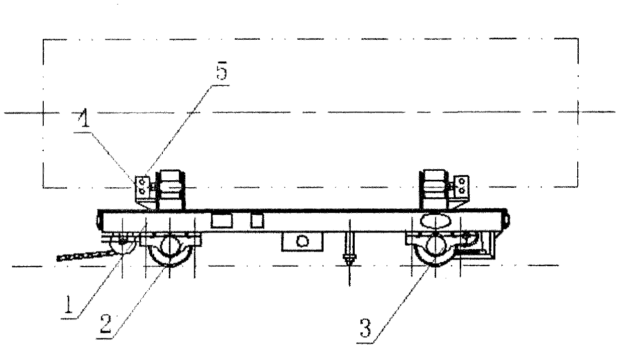 Adjusting roller carrier of flatcar
