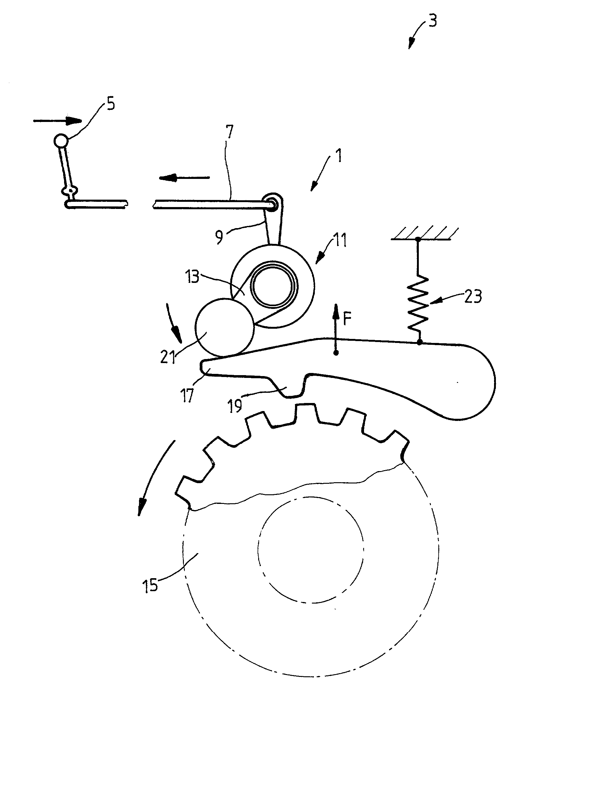 Parking brake actuating device for a parking brake arrangement in a motor vehicle