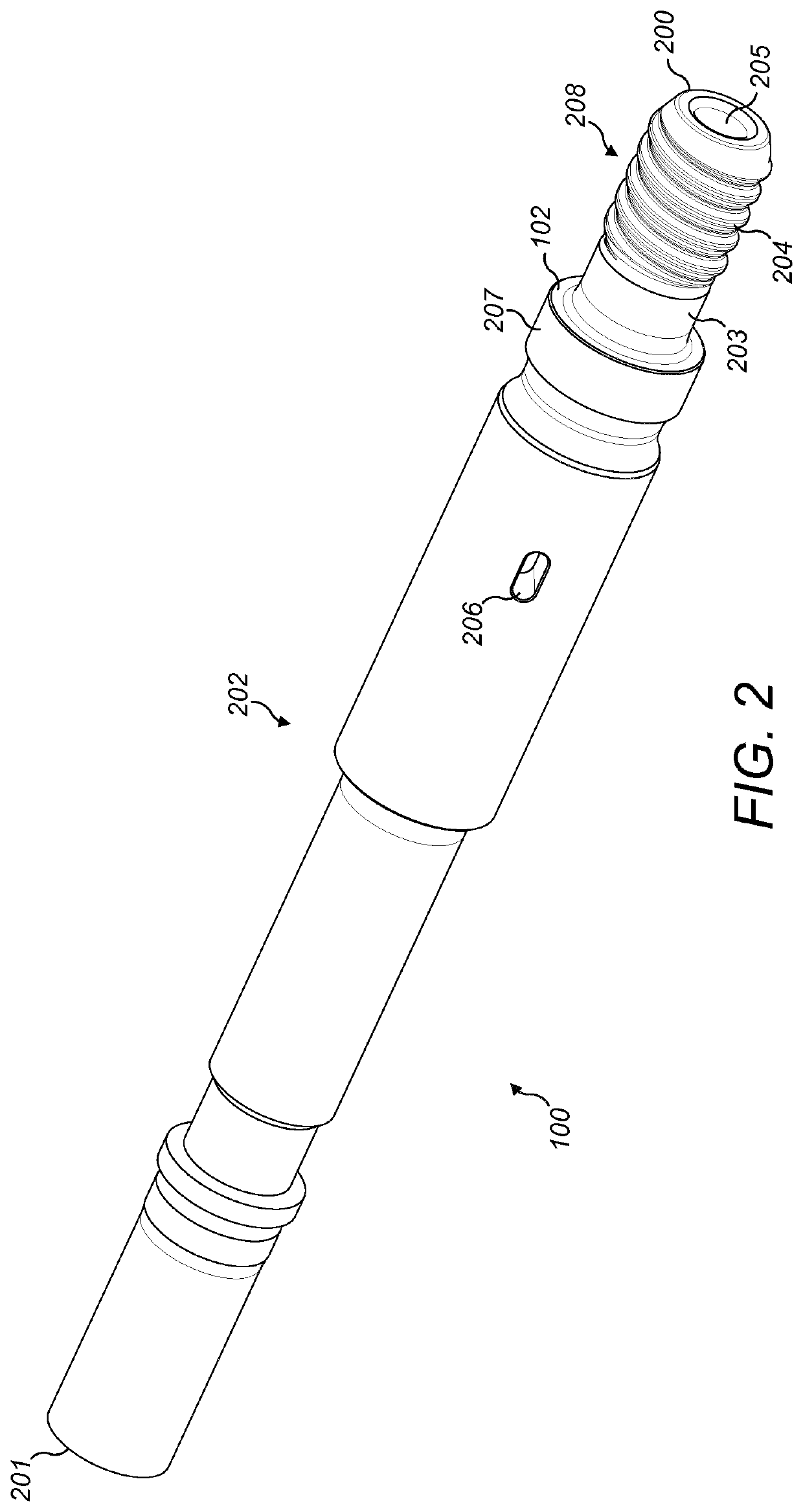 Drill rod or adaptor with strengthened spigot coupling