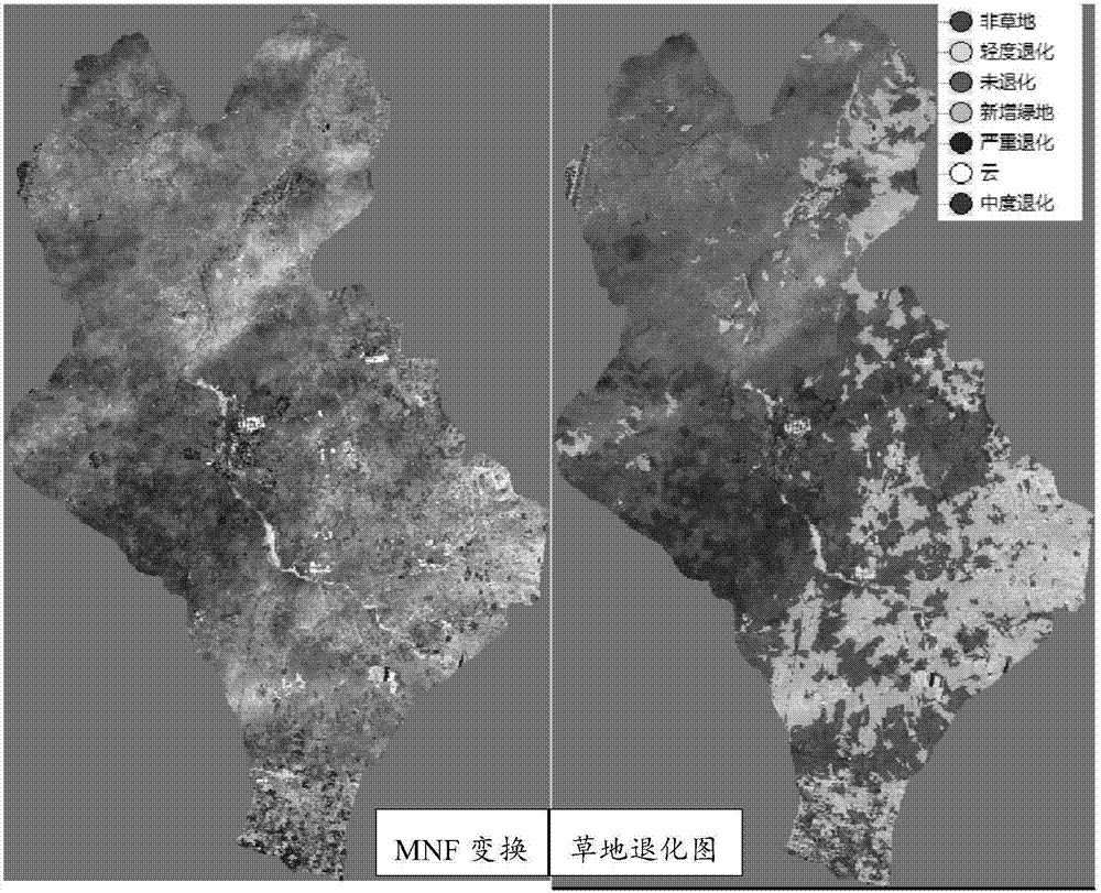 Remote sensing image-based grassland degradation degree automatic extraction method