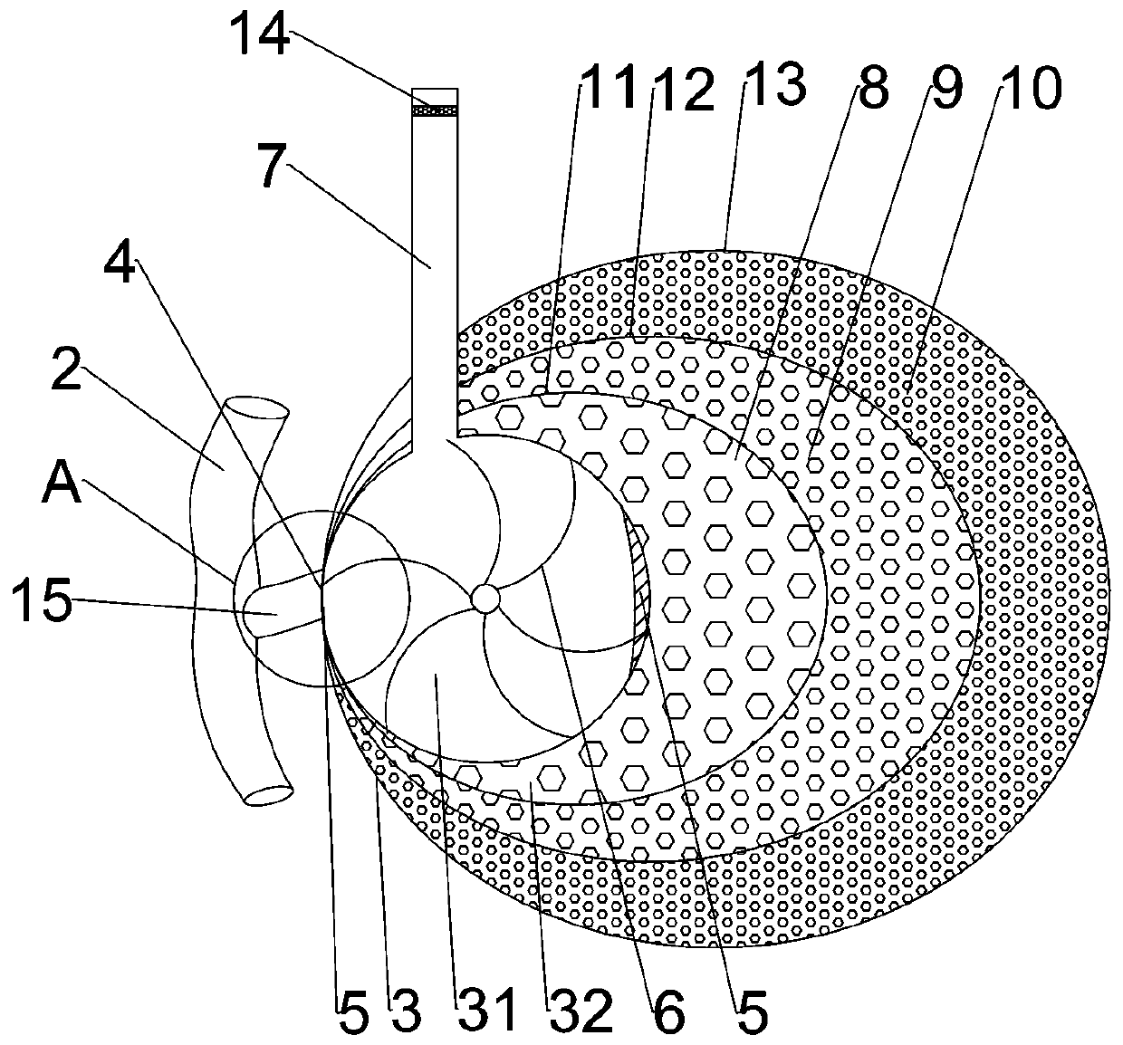 Plant root system plus aerated sand bag infiltration irrigation system